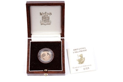Lot 187 - A 1988 Britannia 1/10oz gold proof coin