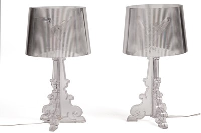 Lot 689 - Ferruccio Laviani for Kartell: a pair of ‘Bourgie’ polycarbonate black table lamps