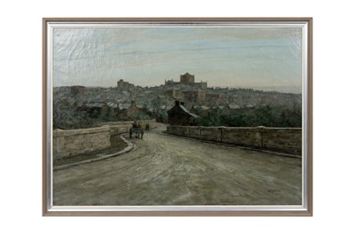 Lot 1047 - James Riddel - View of Hexham | oil