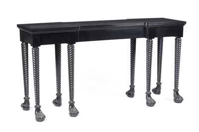 Lot 1279 - A contemporary mid-18th Century Irish style ebonised console table