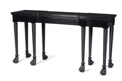 Lot 1280 - A contemporary mid-18th Century Irish style ebonised console table