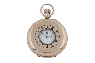 Lot 611 - J.W. Benson: an 18ct yellow gold cased half hunter pocket watch