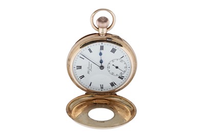 Lot 611 - J.W. Benson: an 18ct yellow gold cased half hunter pocket watch