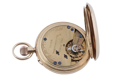 Lot 611 - J.W. Benson: an 18ct yellow gold cased half hunter pocket watch