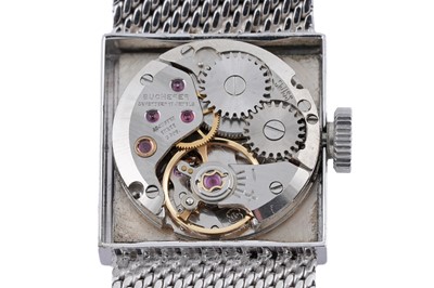 Lot 586 - Bucherer: an 18ct white gold manual wind cocktail watch