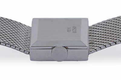Lot 586 - Bucherer: an 18ct white gold manual wind cocktail watch