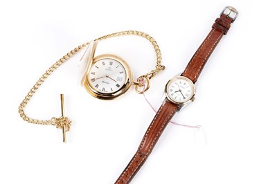Lot 276 - A Tissot PR100 bi-colour stainless steel wristwatch; and a Verity pocket watch