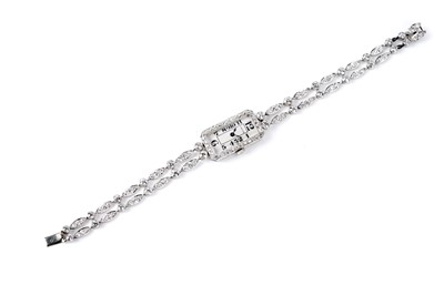 Lot 755 - Rhone Watch Company for Charlton: an Art Deco diamond cocktail watch