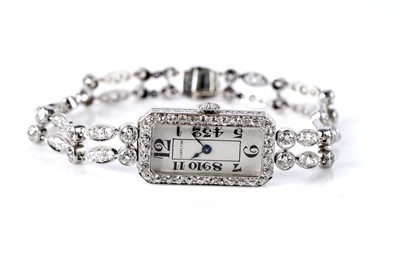 Lot 755 - Rhone Watch Company for Charlton: an Art Deco diamond cocktail watch