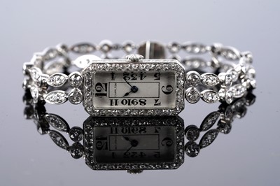 Lot 755 - Rhone Watch Company for Charlton: an Art Deco diamond cocktail watch