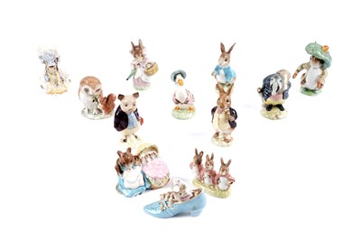 Lot 375 - A collection of Beatrix Potter figures by Beswick and Royal Albert