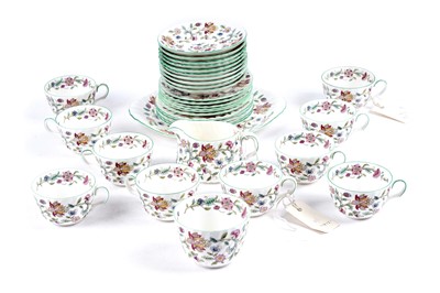 Lot 328 - A Minton 'Haddon Hall' pattern tea service