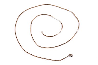 Lot 16 - A yellow gold snake link chain necklace