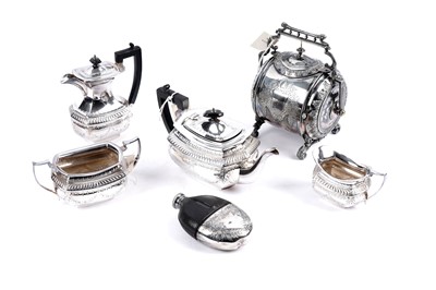 Lot 425 - A selection of Victorian silver plate and pewter ware
