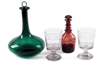 Lot 404 - A selection of Victorian and later glassware