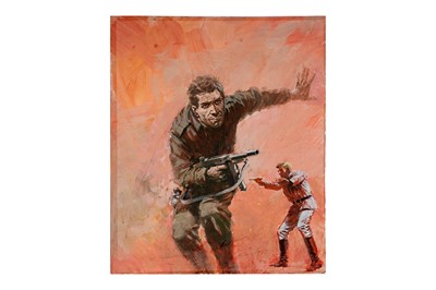 Lot 553 - Original painted artwork for Fleetway’s War Picture Library No. 785 “Murder Trail”