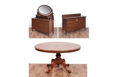 Lot 80 - A Victorian walnut breakfast table; and other items