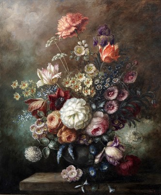 Lot 16 - 19th Century Dutch School -Floral still life | oil