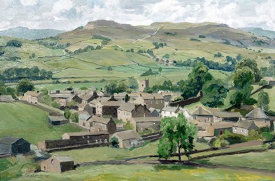 Lot 906 - Marie Hartley MBE - A Village in the Yorkshire Dales | oil