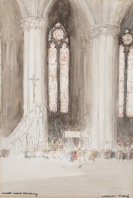 Lot 50 - Victor Noble Rainbird – Impression - Reims | watercolour