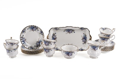 Lot 377 - A Royal Albert 'Moonlight Rose' pattern six place tea service