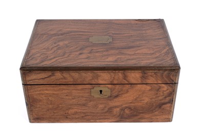 Lot 228 - A Victorian walnut and brass mounted writing slope