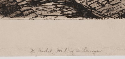 Lot 12 - Isabel Codrington - The Market, Freiburg im Breisgau | etching