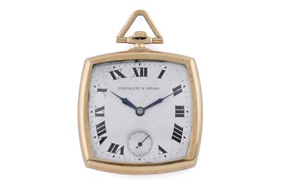 Lot 613 - Greenleaf & Crosby: an 18ct yellow gold cased pocket watch