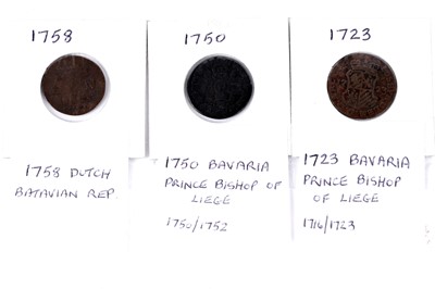 Lot 216 - Three 18th Century coins, Bavarian and Dutch