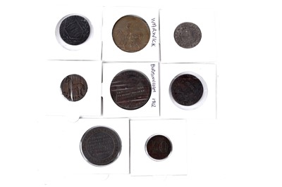 Lot 217 - A collection of 18th Century and later tokens; and other items