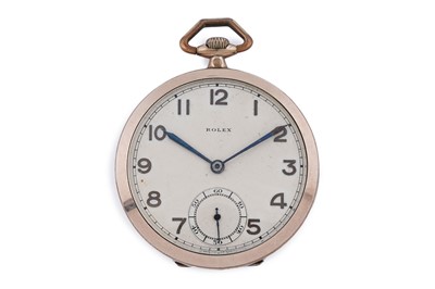 Lot 434 - Rolex: a rolled gold cased open faced pocket watch