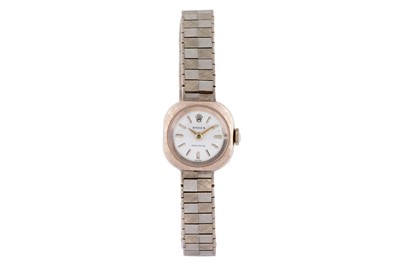 Lot 435 - Rolex Precision: a 9ct yellow gold cased manual wind cocktail watch