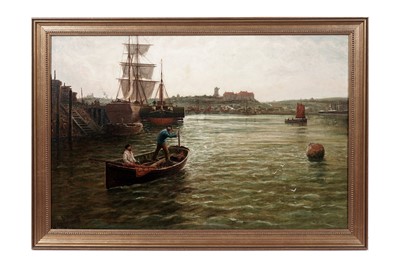 Lot 1016 - Bernard Benedict Hemy - Shipping on the Wear | oil