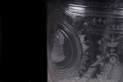 Lot 1168 - A Nelson commemorative glass goblet
