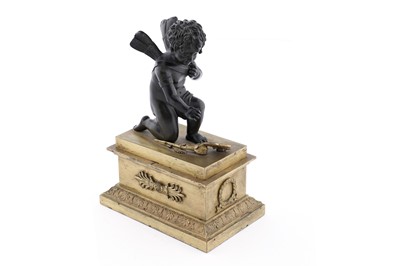 Lot 1253 - Follower of Charles-Gabriel Lemire: a 19th Century French patinated bronze and ormolu desk stand