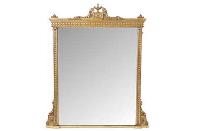 Lot 1262 - A 19th Century giltwood overmantel mirror