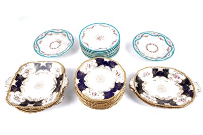 Lot 383 - Two part dessert services: one Minton's and one Coalport