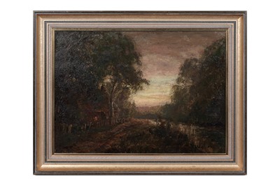 Lot 1050 - John Falconar Slater - At Dusk On the Banks of the River | oil