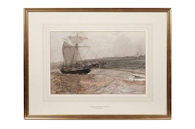 Lot 841 - George Edward Horton - Towing in the Narrows, Tynemouth | watercolour