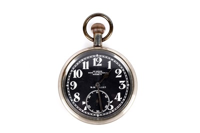 Lot 298 - Electa Military: a steel cased open faced military Mark V pocket watch