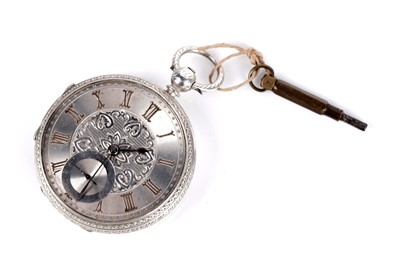 Lot 303 - A Victorian silver cased open faced pocket watch
