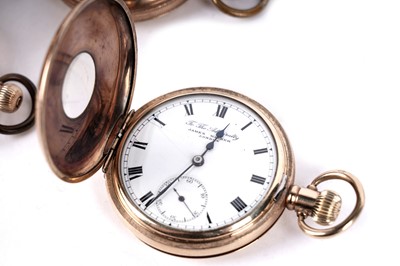 Lot 307 - Five gilt cased pocket watches