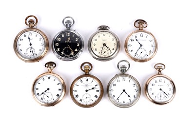 Lot 308 - Eight open faced pocket watches