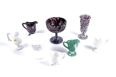 Lot 406 - A collection of pressed glass ware