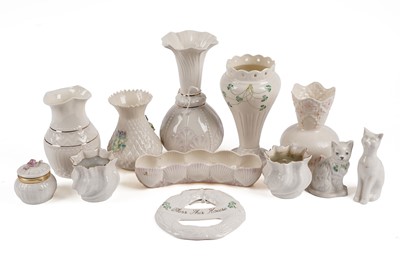 Lot 389 - A collection of Belleek porcelain