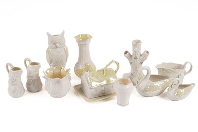Lot 390 - A collection of Belleek porcelain