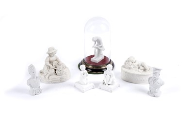 Lot 326 - A collection of early 20th Century Parian busts and figural studies