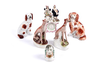 Lot 304 - A collection of Victorian Staffordshire pottery