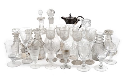 Lot 401 - ﻿A selection of 19th Century and later cut glass