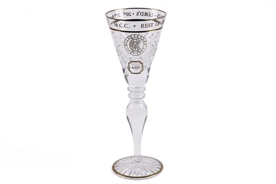 Lot 894 - ﻿A 20th Century stemmed glass﻿﻿ commemorating the Marylebone Cricket Club 1787-1987 Bicentenary